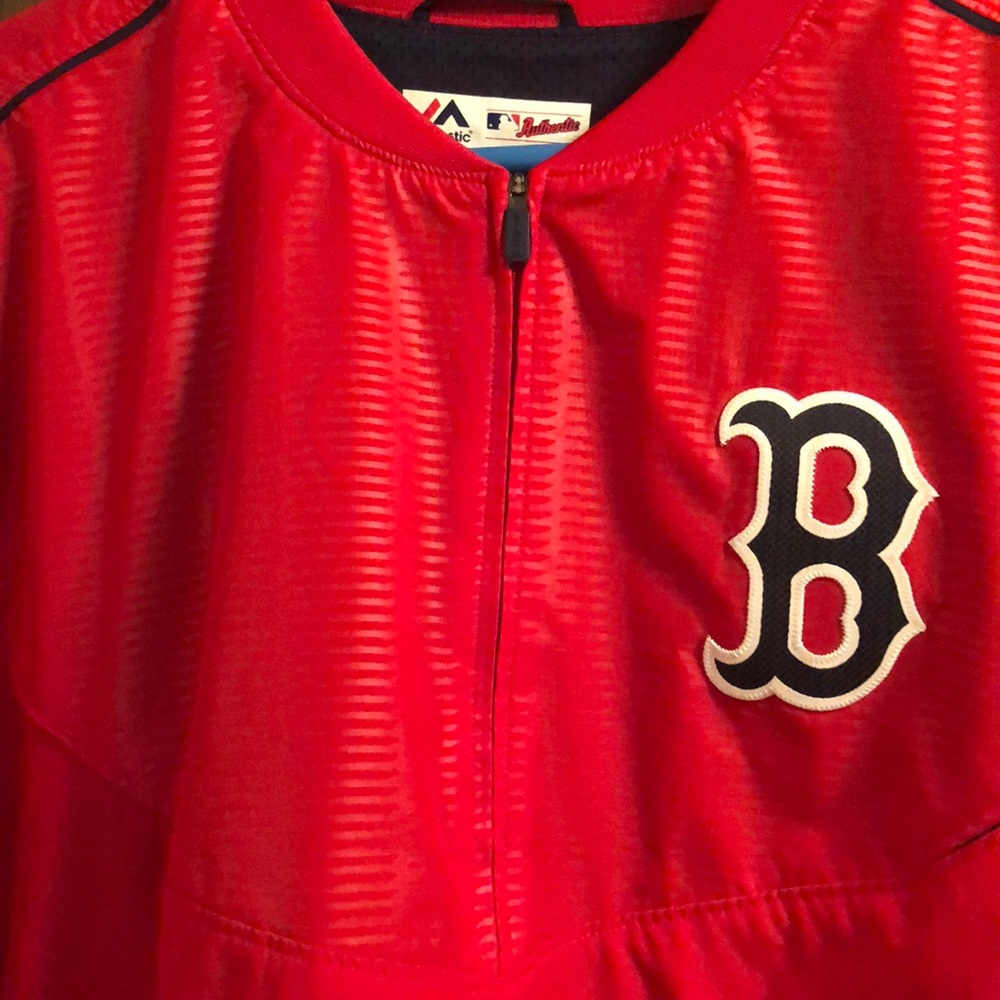 Majestic red Boston Red Sox. Half zip. SZ: XL. - Picture 3 of 3